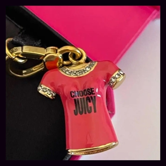 Rare Juicy Couture “Choose Juicy” T-Shirt Charm New in Box - Picture 7 of 7